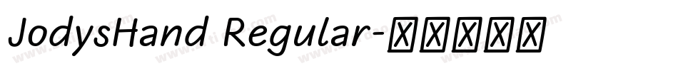 JodysHand Regular字体转换